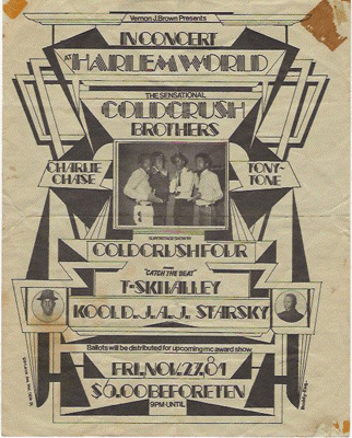 1981 flyer with similar bill including Caz, AJ, and T-Ski. From T-Ski’s myspace page.