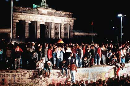 Berlin Wall comes down